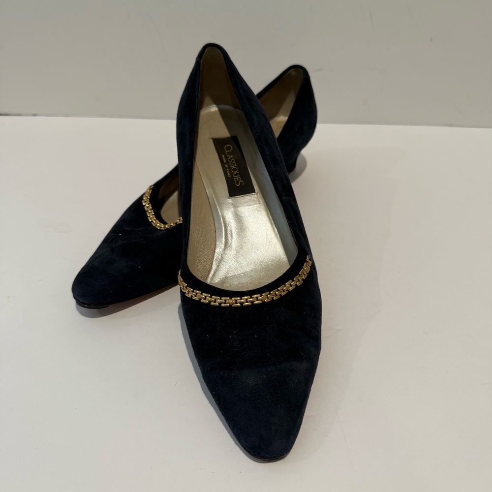 Nordstrom  Classiques Dark Navy Suede Pump 9 1/2 M